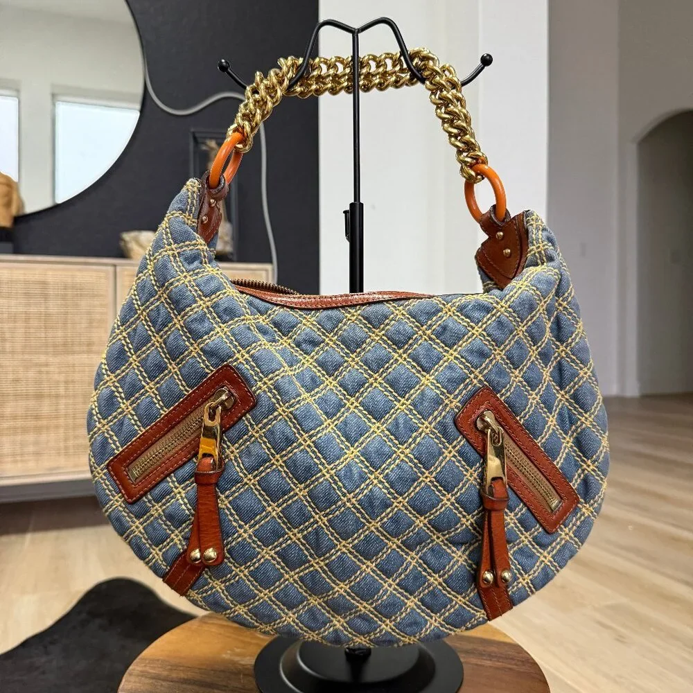Marc Jacobs Quilted Denim Chain Hobo